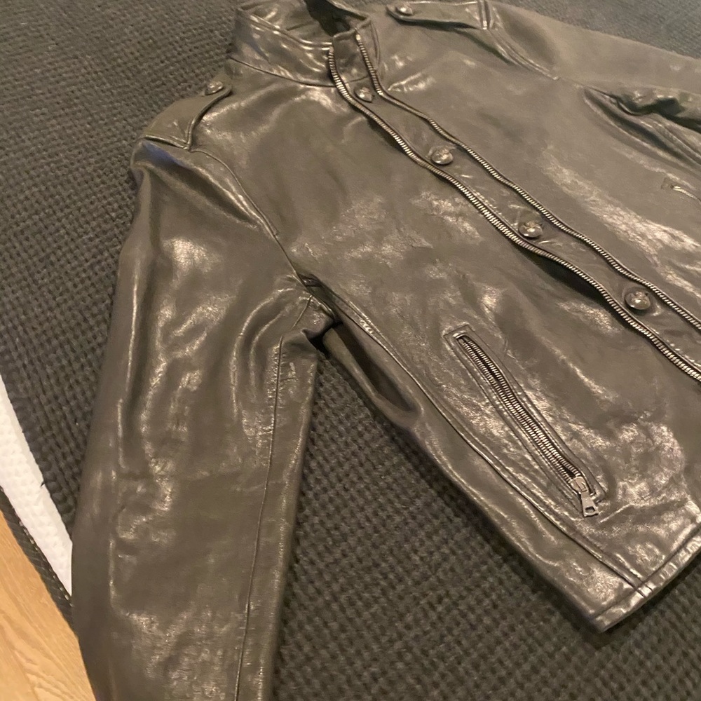 John Varvatos motorcycle leather jacket